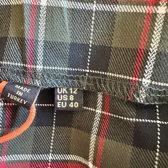 Women's 8 NWT Superdry Vintage Tweed Pleat Mini Skirt Plaid Pleated School Girl - Picture 9 of 12